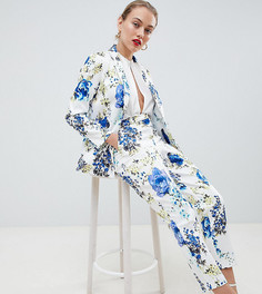 Брюки с цветочным принтом ASOS DESIGN Petite-Мульти