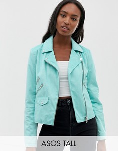 Байкерская куртка ASOS DESIGN Tall Ultimate-Зеленый