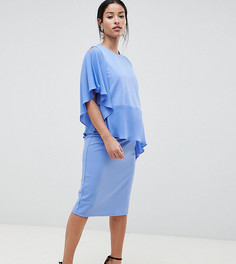 Двухслойное платье на одно плечо ASOS DESIGN Maternity Nursing-Синий