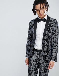 Светло-синий супероблегающий пиджак Twisted Tailor