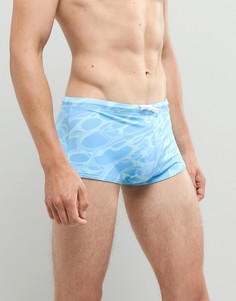Плавки с принтом ASOS-Синий