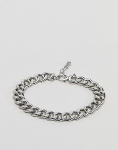 Серебристый браслет-цепочка ASOS DESIGN-Серебряный