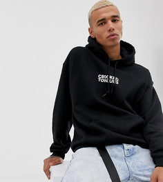 Худи черного цвета с логотипом Crooked Tongues-Черный