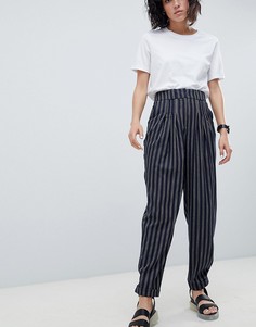 Суженные книзу брюки в полоску ASOS DESIGN Tailored-Мульти