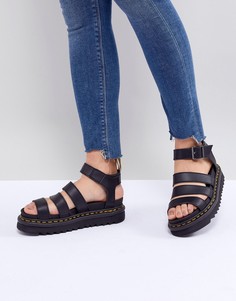 Черные сандалии из искусственной кожи на толстой подошве Dr Martens Blaire-Черный