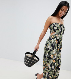 Комбинезон-бандо с вырезом и принтом ASOS DESIGN Petite-Мульти
