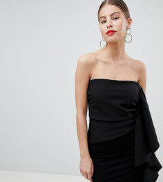 Топ-бандо с оборкой Missguided Peace And Love-Черный