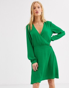 Платье с запахом Gestuz Nete-Зеленый