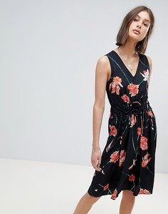 Платье миди с цветочным принтом Vero Moda-Мульти