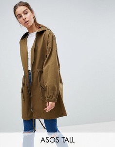 Легкая парка ASOS DESIGN Tall-Зеленый