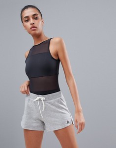 Серые трикотажные шорты Reebok-Серый