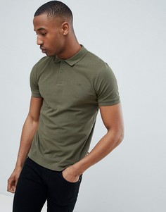 Зеленое облегающее поло из пике с логотипом Jack & Jones Essentials-Зеленый