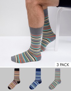 3 пары классических носков в полоску Paul Smith-Мульти