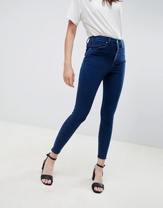 Облегающие джинсы с завышенной талией ASOS DESIGN-Синий