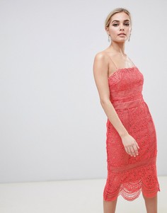 Кружевное платье-футляр Stylestalker Amelie-Розовый