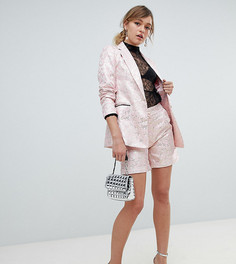 Строгие шорты с золотистым жаккардовым узором Sister Jane-Розовый