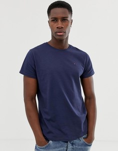Темно-синяя футболка с круглым вырезом Tommy Jeans-Темно-синий