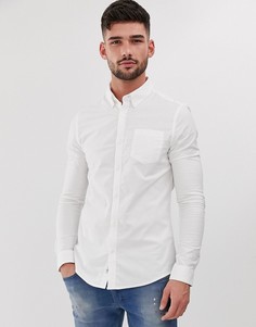 Белая оксфордская рубашка с длинными рукавами Burton Menswear-Белый