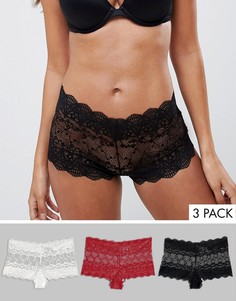 Набор из 3 трусов ASOS DESIGN-Мульти