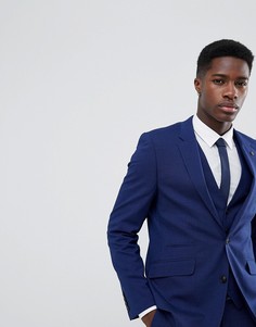 Ярко-синий узкий пиджак Burton Menswear