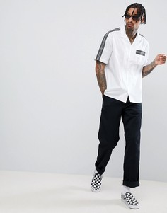 Белая свободная футболка с ацтекским принтом на вставках ASOS DESIGN-Белый