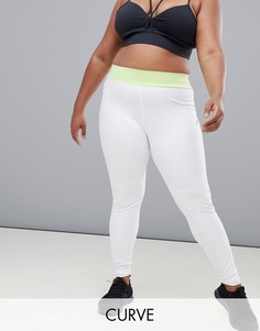 Спортивные леггинсы ASOS 4505 Curve-Белый