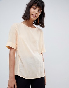 Фактурный топ Selected Femme-Розовый