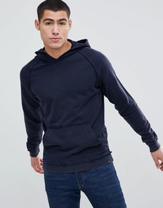 Худи с эффектом кислотной стирки Jack & Jones Originals-Темно-синий