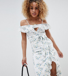Бралетт от комплекта с завязкой и цветочным принтом в винтажном стиле Glamorous Petite-Белый