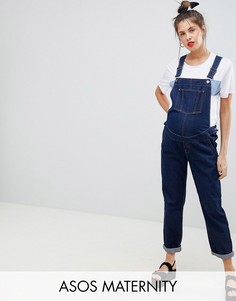 Джинсовый комбинезон ASOS DESIGN Maternity-Синий