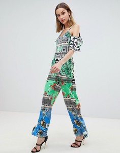 Комбинезон с платочным принтом River Island-Зеленый