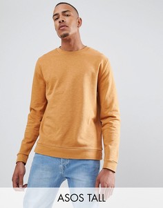 Желтый меланжевый свитшот ASOS DESIGN Tall