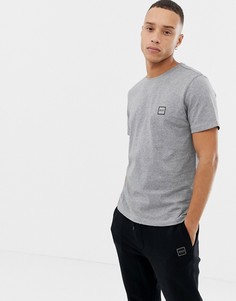 Серая футболка с логотипом BOSS Tales-Серый