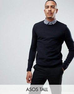 Темно-синий джемпер с круглым вырезом ASOS DESIGN Tall
