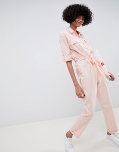 Хлопковый комбинезон ASOS DESIGN-Розовый