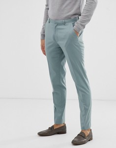 Голубые зауженные брюки ASOS DESIGN wedding-Синий