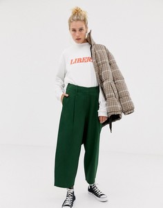 Зеленые брюки со шнуровкой ASOS DESIGN-Зеленый