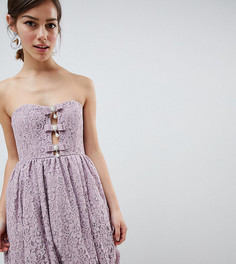 Кружевное платье мини эксклюзивно для ASOS DESIGN Petite-Мульти