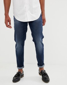 Синие зауженные джинсы из денима плотностью 12.5 унц ASOS DESIGN-Синий