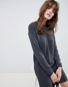 Вязаное платье мини ASOS DESIGN Eco-Серый