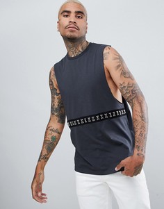 Серая футболка без рукавов ASOS DESIGN-Серый
