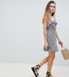 Платье мини в клетку ASOS DESIGN Petite-Мульти
