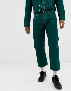 Укороченные джинсы прямого кроя из органического хлопка Kings Of Indigo-Зеленый