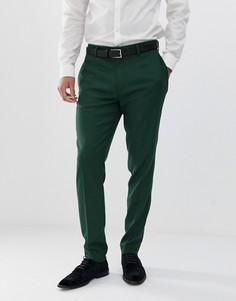 Зеленые фактурные брюки скинни ASOS DESIGN wedding-Зеленый