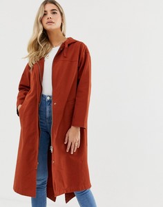 Легкая удлиненная парка ASOS DESIGN-Коричневый