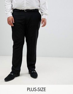 Черные облегающие брюки Burton Menswear Big & Tall-Черный
