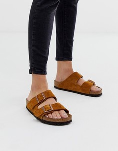 Замшевые сандалии цвета норки Birkenstock - Arizona-Светло-коричневый