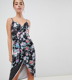 Платье миди с принтом ASOS DESIGN Petite-Мульти