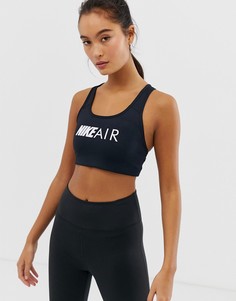 Черный бюстгальтер со спиной-борцовкой Nike Air