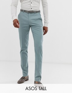 Голубые брюки скинни ASOS DESIGN Tall-Синий